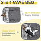 GASUR Dog Beds for Small Medium Large Dogs with Cover Cave, Rectangle Hooded Dog Puppy Bed with Blanket, Cozy Anti-Anxiety Cat Beds for Indoor Cats, Anti-Slip Bottom and Machine Washable (20", Grey)