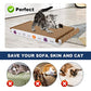 CATISM Cat Scratcher Cat Scratching Board - Foldable - Triangle, 6 Usable Sides Scratchers for Indoor Cats, Durable Recyclable Cats Cardboard Vertical(Pack of 3)