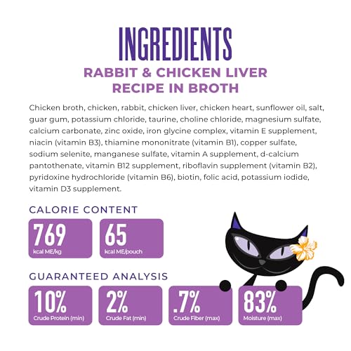Tiki Cat After Dark Shreds Wet Cat Food, Rabbit & Chicken Liver, 3 oz. Can (12 Count)