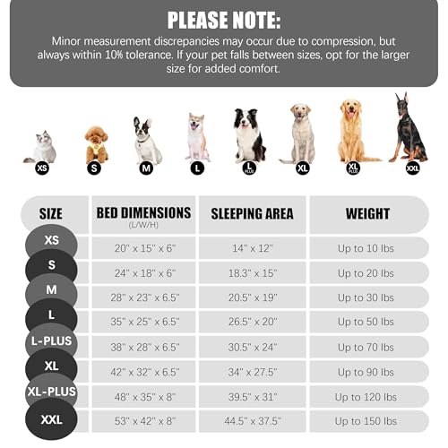 Orthopedic Dog Bed with Sides - Dog Sofa Beds for Medium Dogs, Supportive Foam Pet Couch Bed with Washable Removable Cover, Waterproof Lining and Non-Slip Bottom, Grey - M