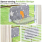 Cat Window Perch, Glow in The Dark Cordless Foldable Pet Hammock Bed for Window with Sturdy Metal Frame, Glowing Stars Pattern Resting Seat for Indoor Cats (Stars - M)
