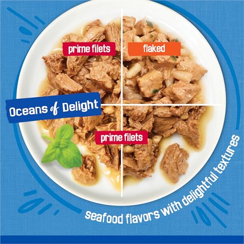 Purina Friskies Wet Cat Food Variety Pack, Oceans of Delight Flaked and  Filets - (Pack of 40) 5.5 oz. Cans