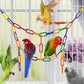 200-Piece Rainbow Plastic Chain Links & Toys - Interlocking C-Clip Bird Cage Accessories for Parakeets, Sugar Gliders, Small Pets (Climbing/Swinging Toys)