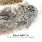 2 Pack Natural Rabbit Fur Cat Toy Refills – Silent Interactive Cat Toys for Indoor Cats, Handmade Replacement Heads with Secure Connector for Cat