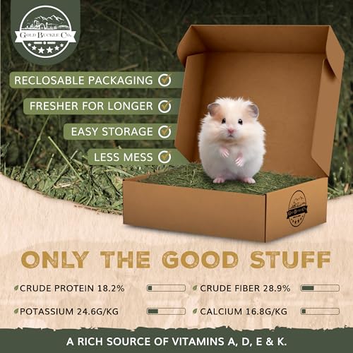 9lb Farm Fresh Alfalfa Hay for Rabbits, Guinea Pigs, Chinchillas, Goats, Hamsters & Ferrets - Organic Small Animal Food Rich in Protein & Fiber - Fresh Dried, Hand-Selected, USA Grown