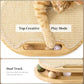 ZOMISIA Cat Scratcher with Ball Track Toy, Sisal Scratch Pad for Indoor Adult Cats, Wooden Interactive Cat Puzzle Toys for Kitten Mental Stimulation Self Play Home Enrichment