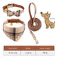 3 PCS Dog Collars for Small Puppy Collar and Leash Set, Bow Tie with Bell, Bandana Leather for Small Dogs Puppies and Cats(Beige)