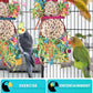 Bissap 2PCS Bird Parrot Foraging Shredder Hanging Toys Sola Balls Sepak Takraw with Pacifier for Small Parrots Parakeets Conures Cockatiels Love Birds Cage Toy
