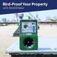 Bird-X BirdXPeller Pro Electronic Bird Preventer Version 1, Sonic Bird Decoy Device, Perfect for Pigeons, Starlings, Sparrows, and Gulls, Covers up to 1 Acre, 3-5 kHz Frequency