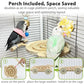 Bird Foraging Toys with Perch, Kiln-Dried Wood Bird Enrichment Toys for Slow Feeder, Parakeet Toy for Cages Reduce Seed Mess, Visible Food Design Parrot Puzzle for Novice/Older/Slow-Learning Birds