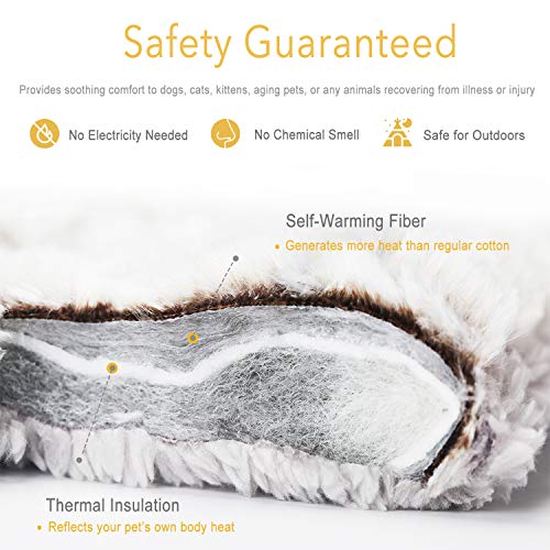 Self Heating Cat Pad Self Warming Bed 27.5" x 18.5" Thermal Heated Cat Mat Extra Warm Pet Mat for Outdoor and Indoor Large Kittens Small Puppy Pets
