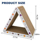 CATISM Cat Scratcher Cat Scratching Board - Foldable - Triangle, 6 Usable Sides Scratchers for Indoor Cats, Durable Recyclable Cats Cardboard Vertical(Pack of 3)