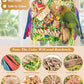 ERKOON Bird Toys, Parrot Toys Foraging Swing Mat Parrot Cage Hanging Toys Birds Grass Mat Climbing Wall with Seagrass, Birds Cage Accessories (Green)