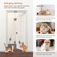 Interactive Cat Toy, Rechargeable Electric Cat Teaser, Hanging Door cat Toy, 2 Motion Modes (360° Spin & Irregular Jumping), Smart Auto Cat Toy for Exercise & Fun, Grey