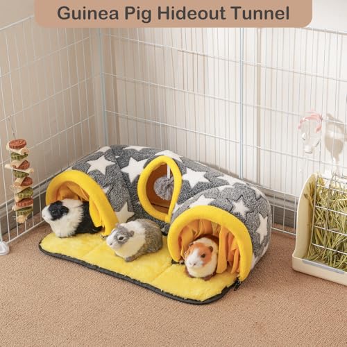 Avont Guinea Pig Hideout Tunnel, Large Hideaway Play Tube Toys Mat for Small Animal Dwarf Rabbits Bunny Chinchillas Hamsters Hedgehogs Ferrets
