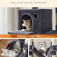 Feandrea Cat Tree, 81.1-Inch Large Cat Tower, Multi-Level Plush Condo with 13 Scratching Posts, 2 Perches, 2 Caves, Basket, Hammock, Pompoms, Smoky Gray UPCT190G01