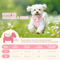Small Dog Collar Harness and Leash Set, Dog Harness no Pull with Bowtie, Breathable Cotton Adjustable Pet Puppy Harness, Easy Walk Dog Harness