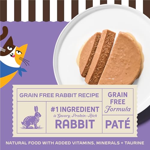 Merrick Purrfect Bistro Grain Free Wet Cat Food Rabbit Recipe Pate - (Pack of 24) 3 oz. Cans