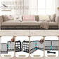 12 Pcs Under Couch Blocker for Bed Adjustable Furniture Plastic Under Bed Blocker with 30 Ties Black Couch Barriers for Dogs Pets Cats (Style 1)