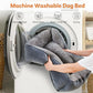 Dog Bed for Small Dogs Washable, Super Soft Durable Cat Bed, Warming Soft Calming Puppy Bed Pet Bed with Anti-Slip Bottom, Grey, 20 x 19 x 6inch