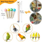 Bird Stand Perch Toy, Interactive Spinning Parakeet Toys, Wooden Exercise Wheel Parrot Toy, Enrichment Cockatiel Toy for Birds Cage, Bird Cage Accessories Perch Toys for Budgies (S)
