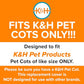 K&H Pet Products Dog Cot Replacement Cover, Designed to fit K&H Large Pet Cots (Sold Separately), Indoor Outdoor, Breathable Cooling Mesh Center, Machine Washable - Large 42 X 30in Chocolate