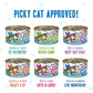 Weruva B.F.F. OMG - Best Feline Friend Oh My Gravy!, Variety Pack, Rainbow Road, Wet Cat Food By, 2.8oz Can (Pack of 12)