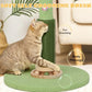 Cat Scratching Post,37.5'' Tall Sisal Cat Tree Scratching Post for Indoor Cat,Cat Scratcher with Cute Mouse Hole Toy,Interactive Ball and Rotating Ball Self Groomer Brush for Kittens Adults Cat