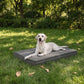 Vonabem Large Dog Bed Waterproof Outdoor, XL Crate Pad 42 inch Washable, Leather Pet beds with Removable Cover, Foam Orthopedic Anti-Slip XLarge Kennel Pads Reversible Wipeable, 41"x27" Grey