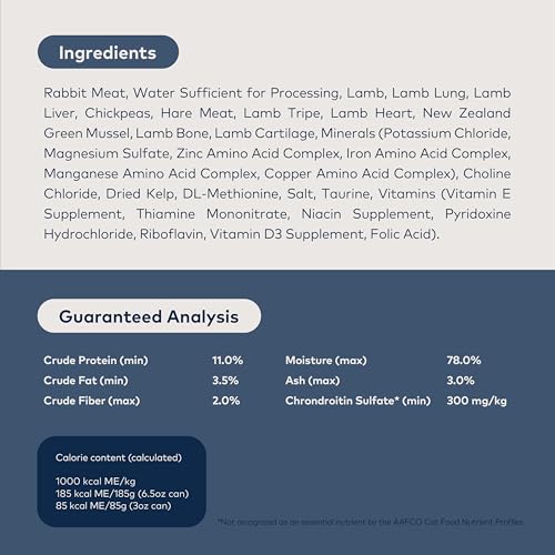 ZIWI Peak Wet Cat Food – All Natural, High Protein, Grain Free, Limited Ingredient, with Superfoods (Rabbit & Lamb, Case of 6, 3oz Cans)