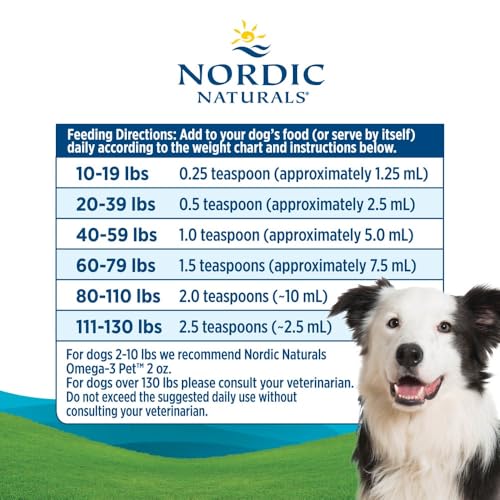 Nordic Naturals Omega-3 Pet, Unflavored - 16 oz - 1380 mg Omega-3 Per Teaspoon - Fish Oil for Large to Very Large Dogs with EPA & DHA - Promotes Heart, Skin, Coat, & Immune Health