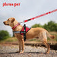 Plutus Pet Service Dog Leash with Soft Neoprene Padded Handle,Printed in Large Letters on Both Sides,4ft Long，Red，3/4" Wide for Medium Dogs