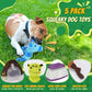 5 Pack Squeaky Dog Toys,Tough Stuffed Plush Dog Toys for Large Medium Small Dogs, Durable Plush Animal Dog Toy Bundle,Puppy Toys to Keep Them Busy