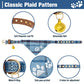 EXPAWLORER Puppy Collar and Leash Set - Embroidery Pawprints Plaid Dog Collar and Dog Leash Set, Bow Tie and Bandana Dog Collar with Bell, Cute