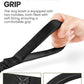 OutdoorMaster Bungee Dog Leash, Heavy Duty Dog Leash with Shock Absorption, 2 Padded Handles Training Leash, Improved Dog Safety and Comfort - Black