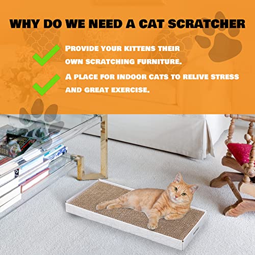 Cardboard Scratcher Pad Scratching Post:Smartbean 3PCS Cat Cardboard,Cat Scratch Pad,Cat Post,Double-Sided Design for Double Life…