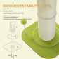 PEQULTI Flower Cat Scratching Post, Small Cat Tree, Scratcher for Indoor Cats with Super Thick Scratching Post [Dia=5.5''], Removable Flower Bed, Cat Scratch Post with Spring Ball, Pink