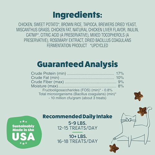 Shameless Pets Crunchy Cat Treats - Kitty Treats for Cats with Digestive Support, Natural Ingredients for Kittens, Healthy Flavored Feline Snacks