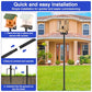 80 Inch Adjustable Bird Feeder Pole,Bird House Pole Suitable for Feeders & Birdhouse,Weather Station,Heavy-Duty Rustproof Design,Enhance Outdoor Decor & Birdwatching Experience