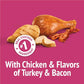 Purina Friskies Party Mix California Crunch with Chicken and Flavors of Turkey and Bacon Cat Treats - 30 oz Canister