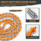 Chain Dog Leash Chew Proof Metal Leash for Medium Large Dogs, Chain Link Dog Anti Chew 5.2FT / 4FT Strong Anti Bite Comfortable Soft Padded Handle