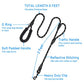 Plutus Pet Rope Dog Leash 6ft Long,Traffic Padded Two Handle,Heavy Duty,Reflective Double Handles Lead for Control Safety Training,Leashes for Large