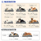 Outdoor Orthopedic Dog Bed, Waterproof Dog Bed for Large Dogs 36x27 Inch, Egg Crate Foam Pet Mat with Washable Removable Oxford Cooling Cover, Grey