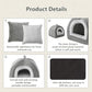 Cat Bed Cave-Cat Beds for Indoor Cats,Kittens and Small Pets,Soft and Warm Cats House Tent Bed,Foldable and Washable with Removable Cushioned and Anti Slip Bottom,Grey 15inches