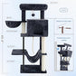 Gitelsnour Cat Tree, Cat Tower for Indoor Cats, 43.3 inch Cat Tree Tower with Sturdy Steel Tube, Hammock, Cat Condo for Small Cats and Kittens, Scratching Post, Smoky Gray GCT004SG
