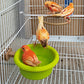 FOIBURELY Multi-Function Caged Bird Bath Bird Cage Parrot Supplies Bathing Tub for Canary Finch Budgerigar，Perch Stand(4.5")