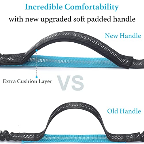 iYoShop Retractable Hands Free Dog Leash - Dual Handle Bungee Waist Leash for Small, Medium and Large Dogs (Medium/Large, 25-150 lbs, Black)