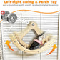 Rocking Bird Toys Perch for Window and Cage, Bird Perch for Wall Suction Mount, Wooden Parrot Toys for Medium Birds, Enrichment Cockatiel Toy Fun and Accessoriess for Budgie, Lovebird, Conure