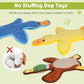 Dog Toys 3-Pack Cute Duck Shapes Puppy Toys No-Stuffing Squeaky and Crinkle Interactive Dog Chew Toy for Small to Large Breeds