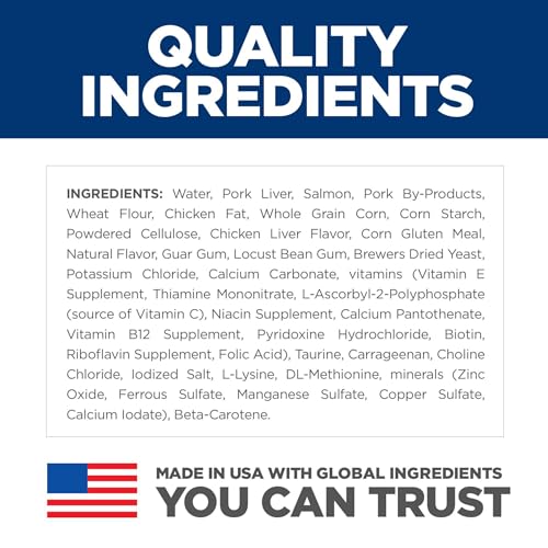 Hill's Science Diet Adult 1-6, Adult 1-6 Premium Nutrition, Wet Cat Food, Salmon Minced, 5.5 oz Can, Case of 24